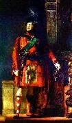Sir David Wilkie Sir David Wilkie flattering portrait of the kilted King George IV for the Visit of King George IV to Scotland, with lighting chosen to tone down the b oil painting